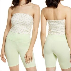 BP. Ivory Jelly floral tube top size S